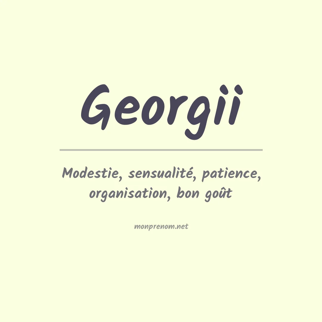 Signification du prénom Georgii
