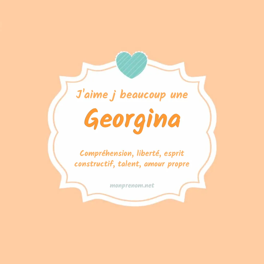 J'aime beaucoup Georgina