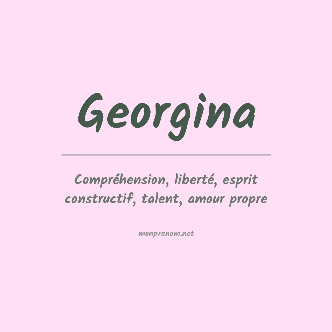 Prénom Georgina