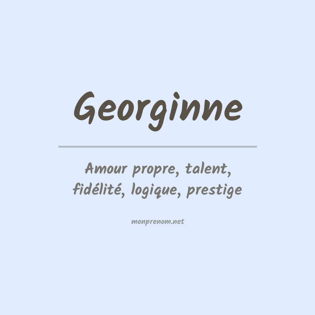 Signification du prénom Georginne