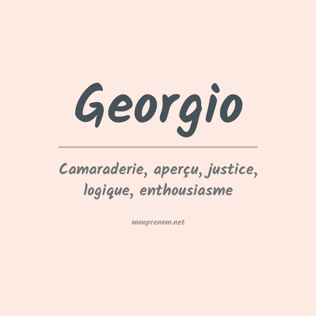 Signification du prénom Georgio