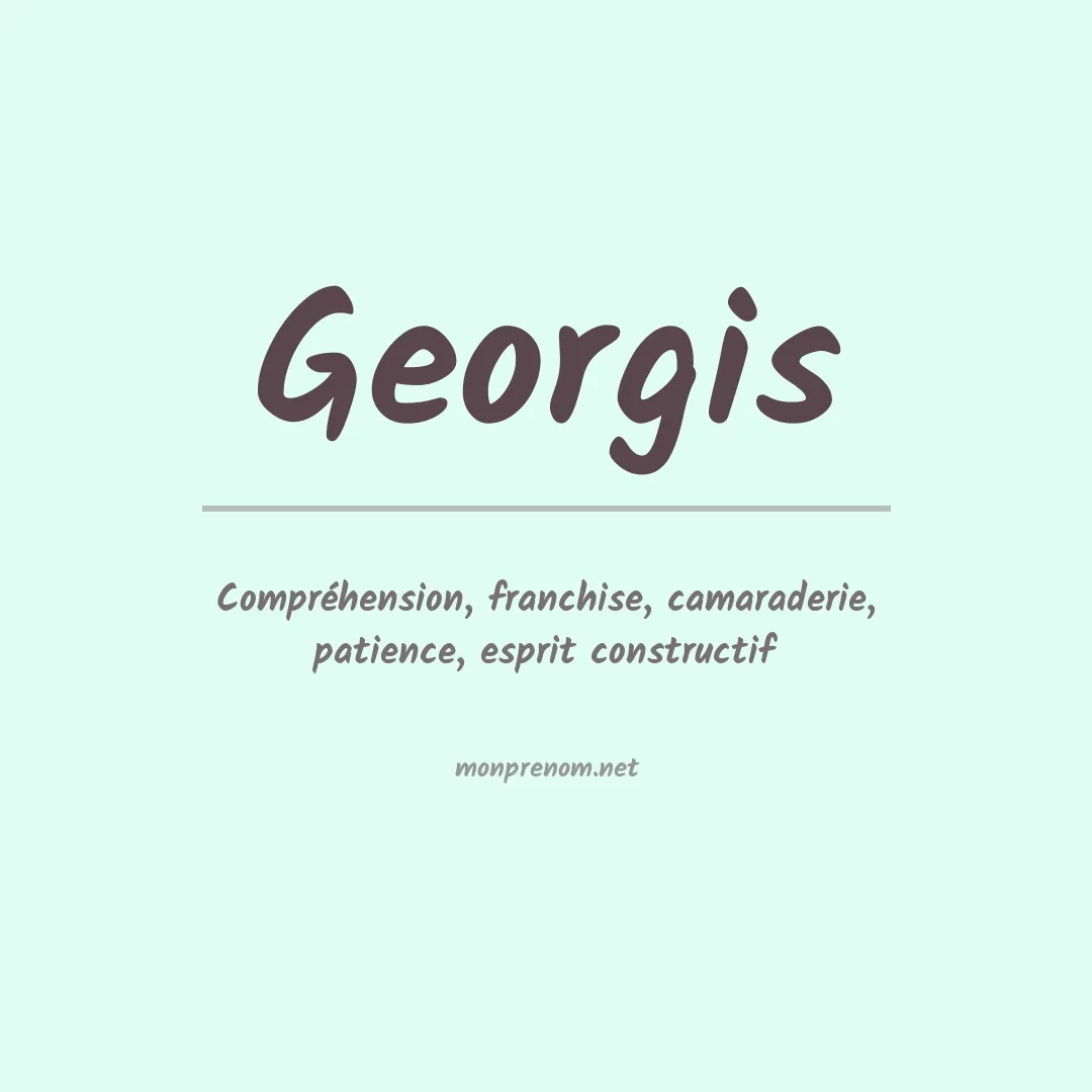 Signification du prénom Georgis