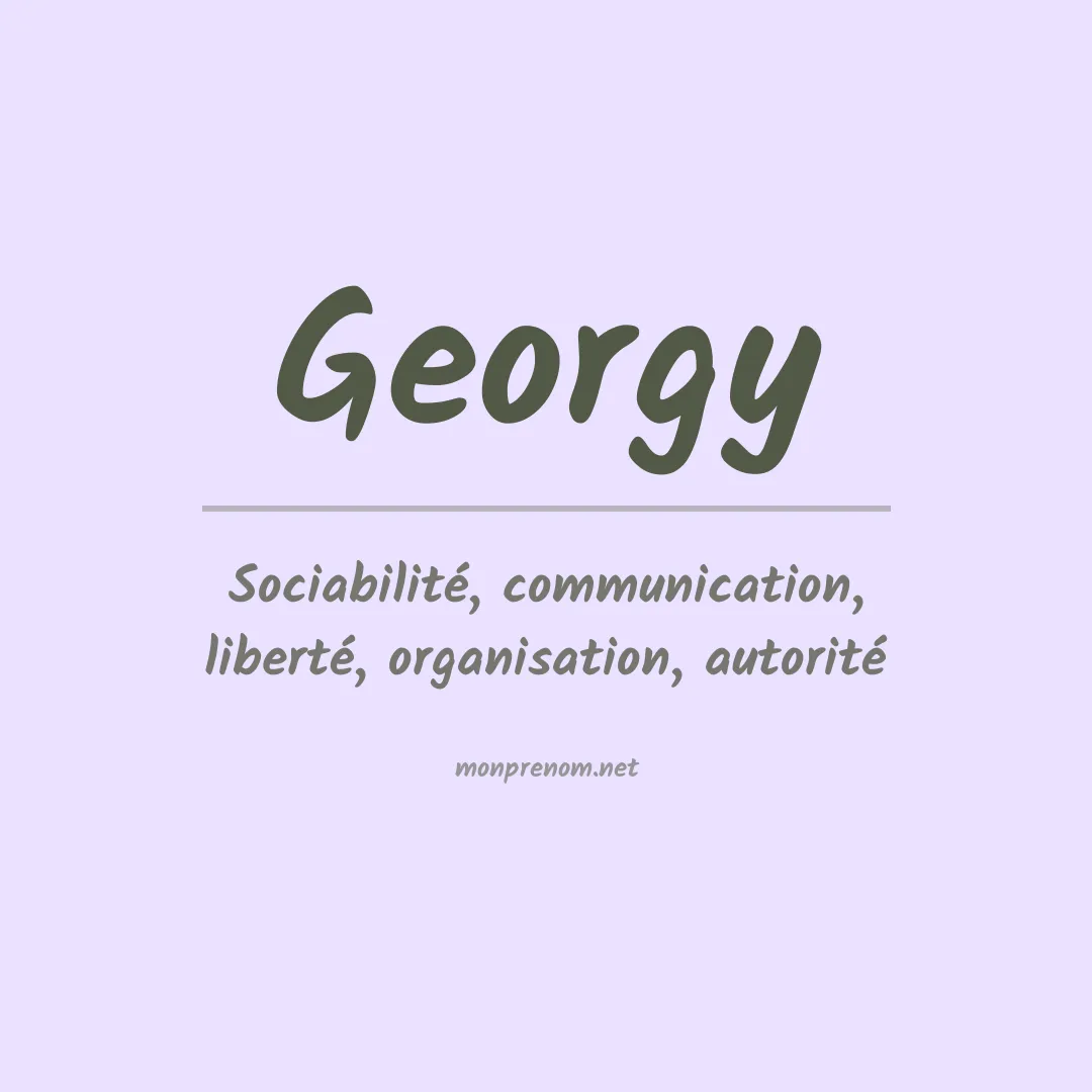 Prénom Georgy