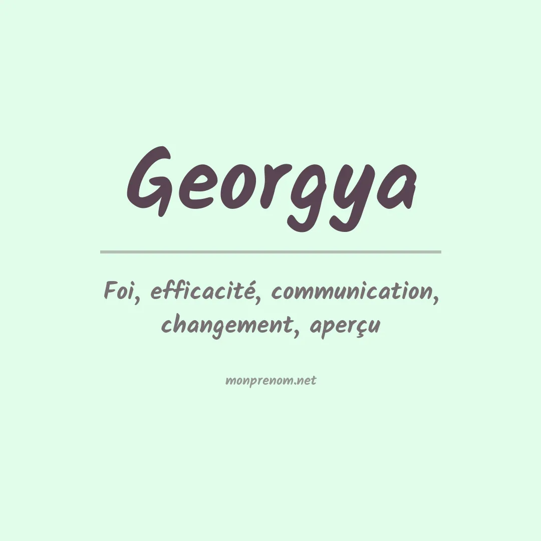 Prénom Georgya