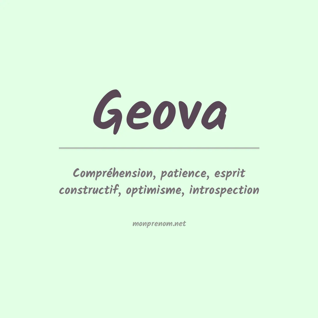 Prénom Geova