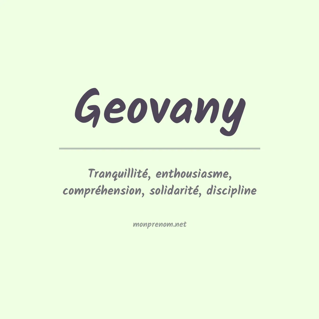 Prénom Geovany