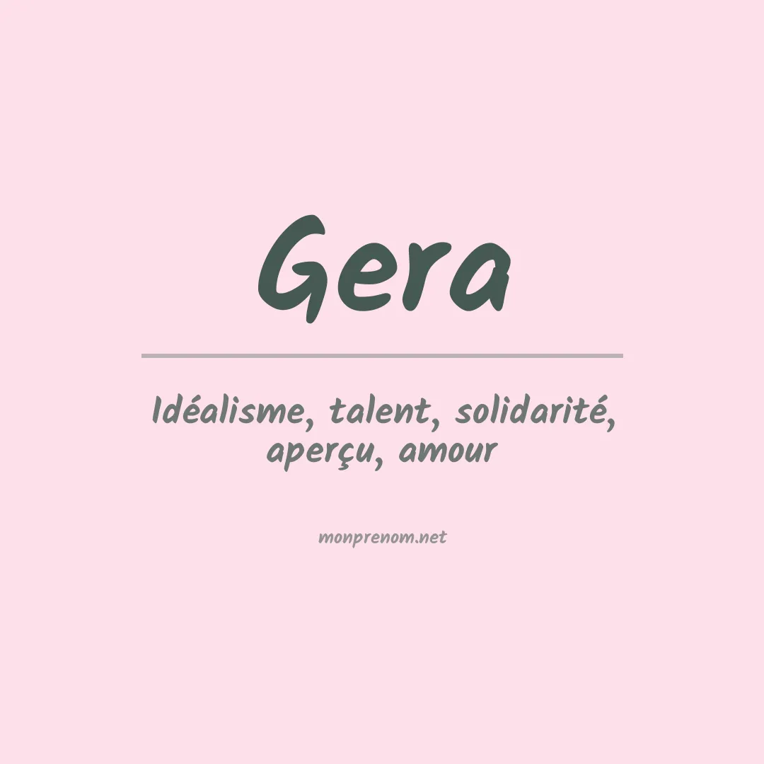 Prénom Gera