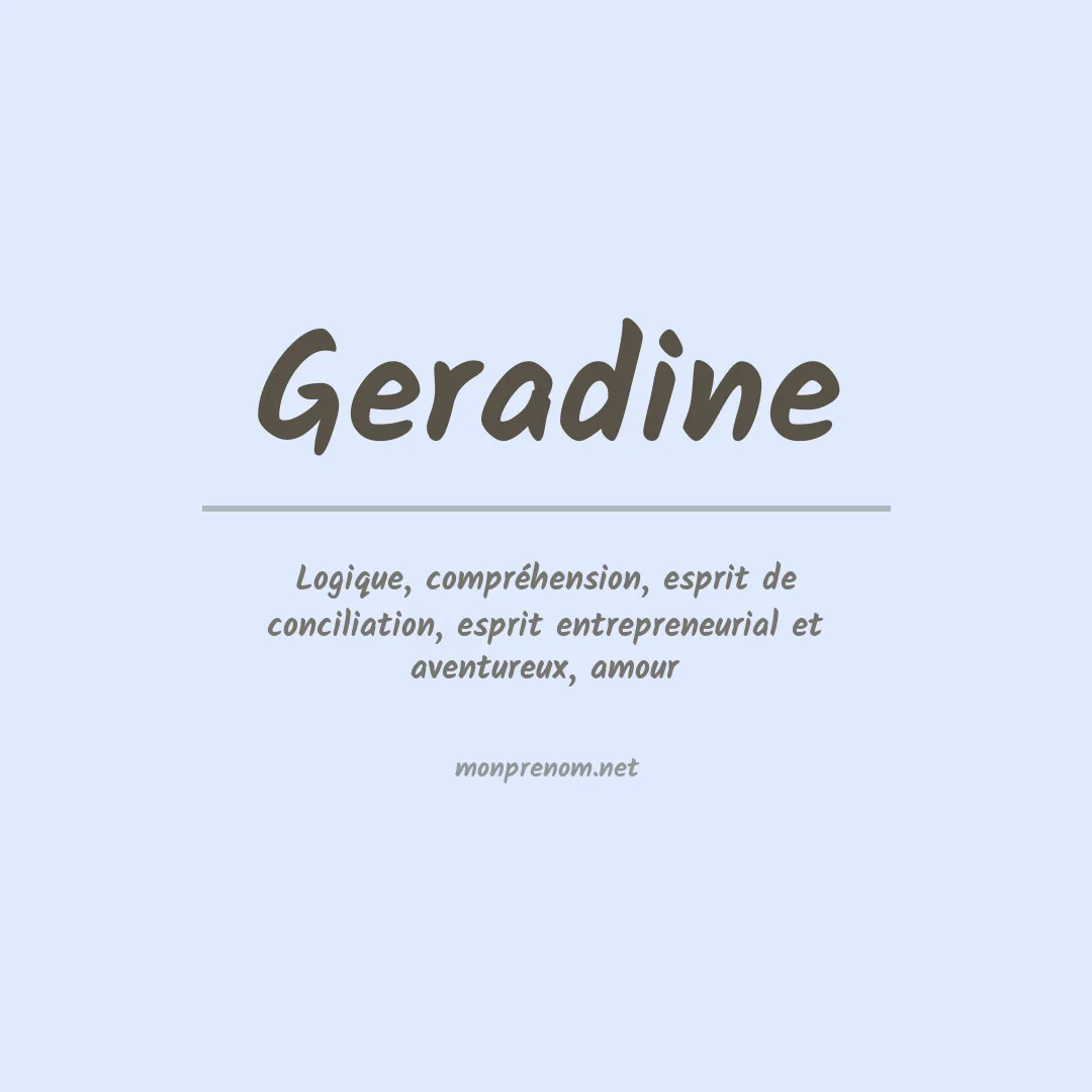 Signification du prénom Geradine