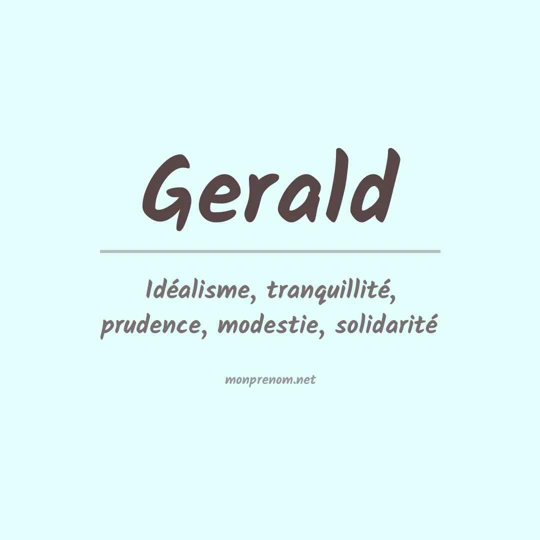Prénom Gerald