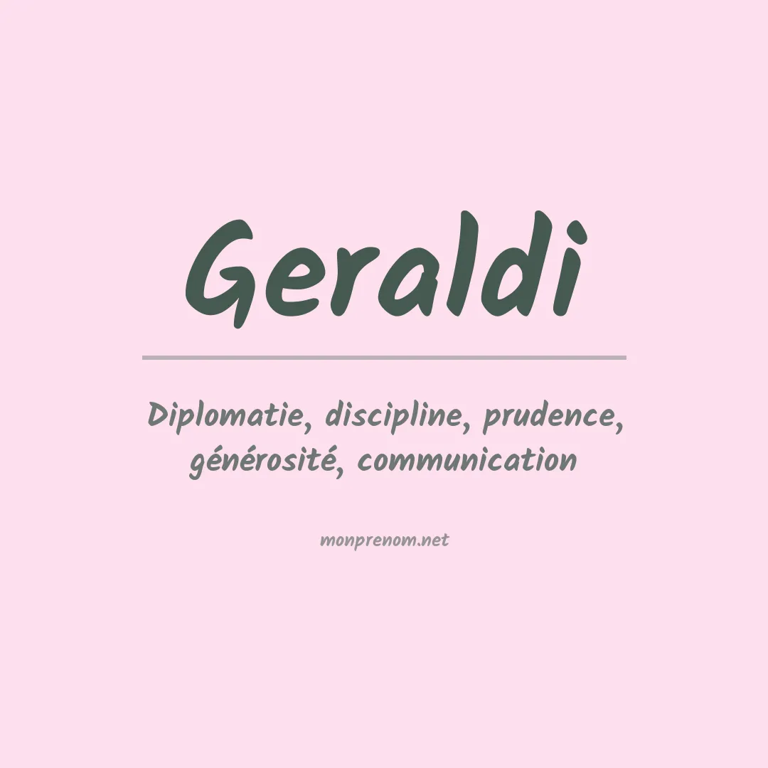Signification du prénom Geraldi