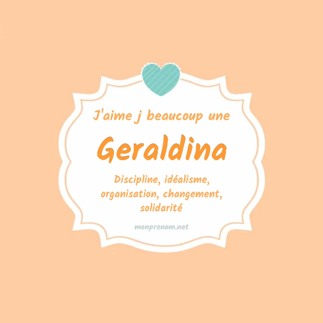 J'aime beaucoup Geraldina