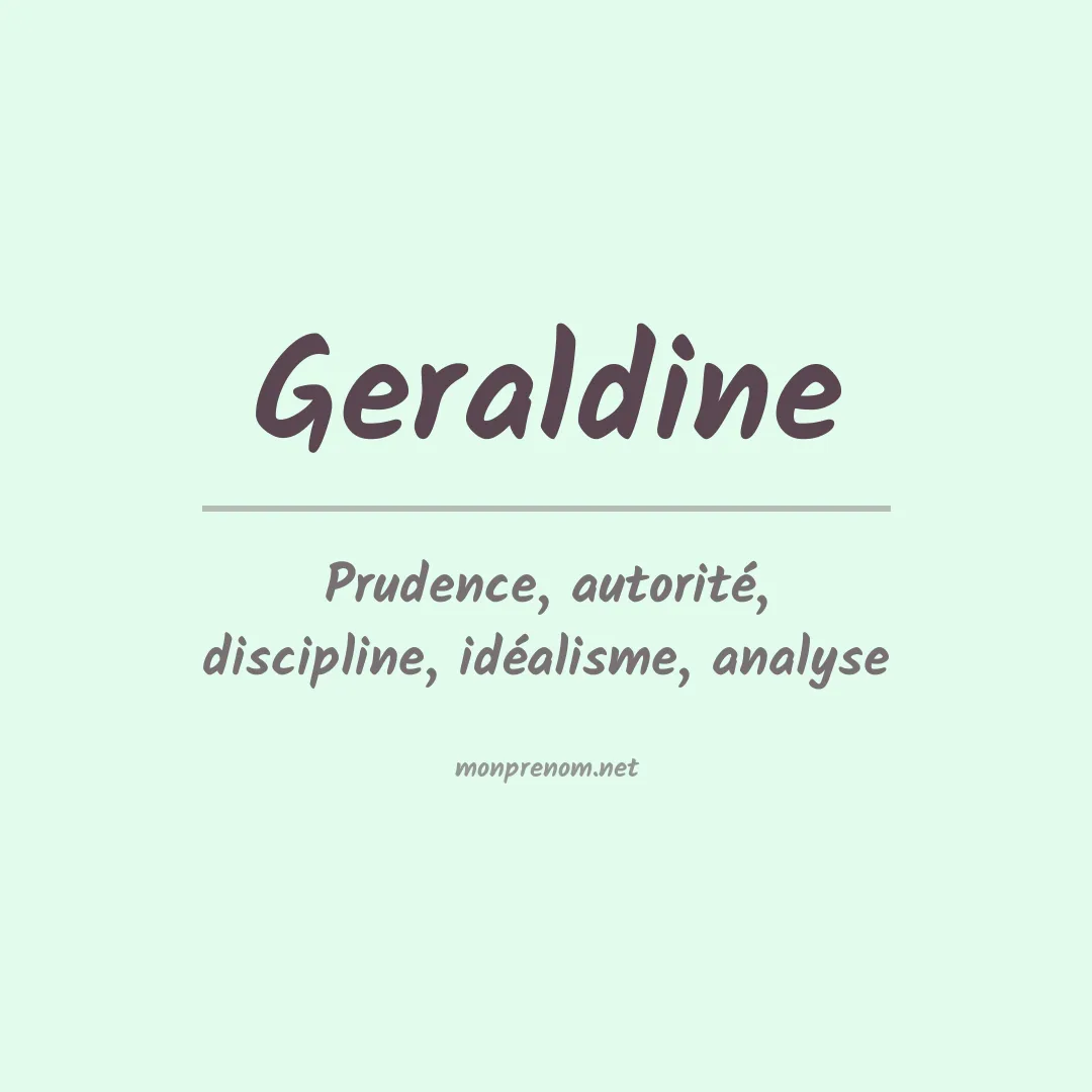 Prénom Geraldine