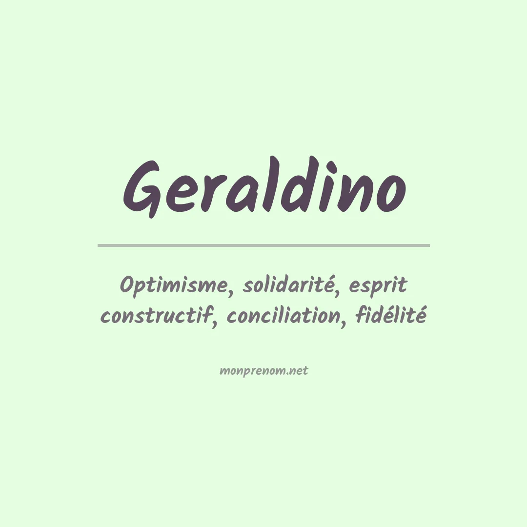 Prénom Geraldino