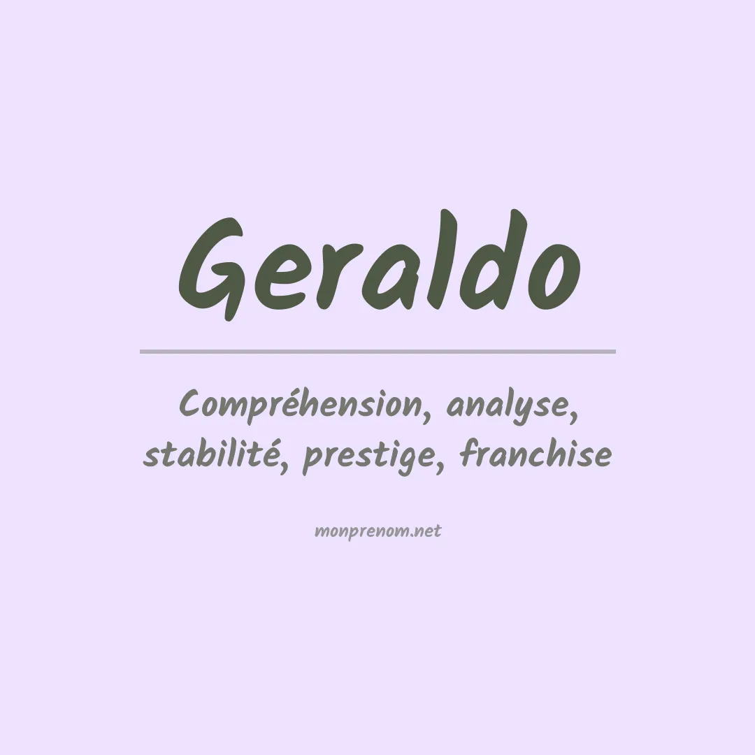 Signification du prénom Geraldo
