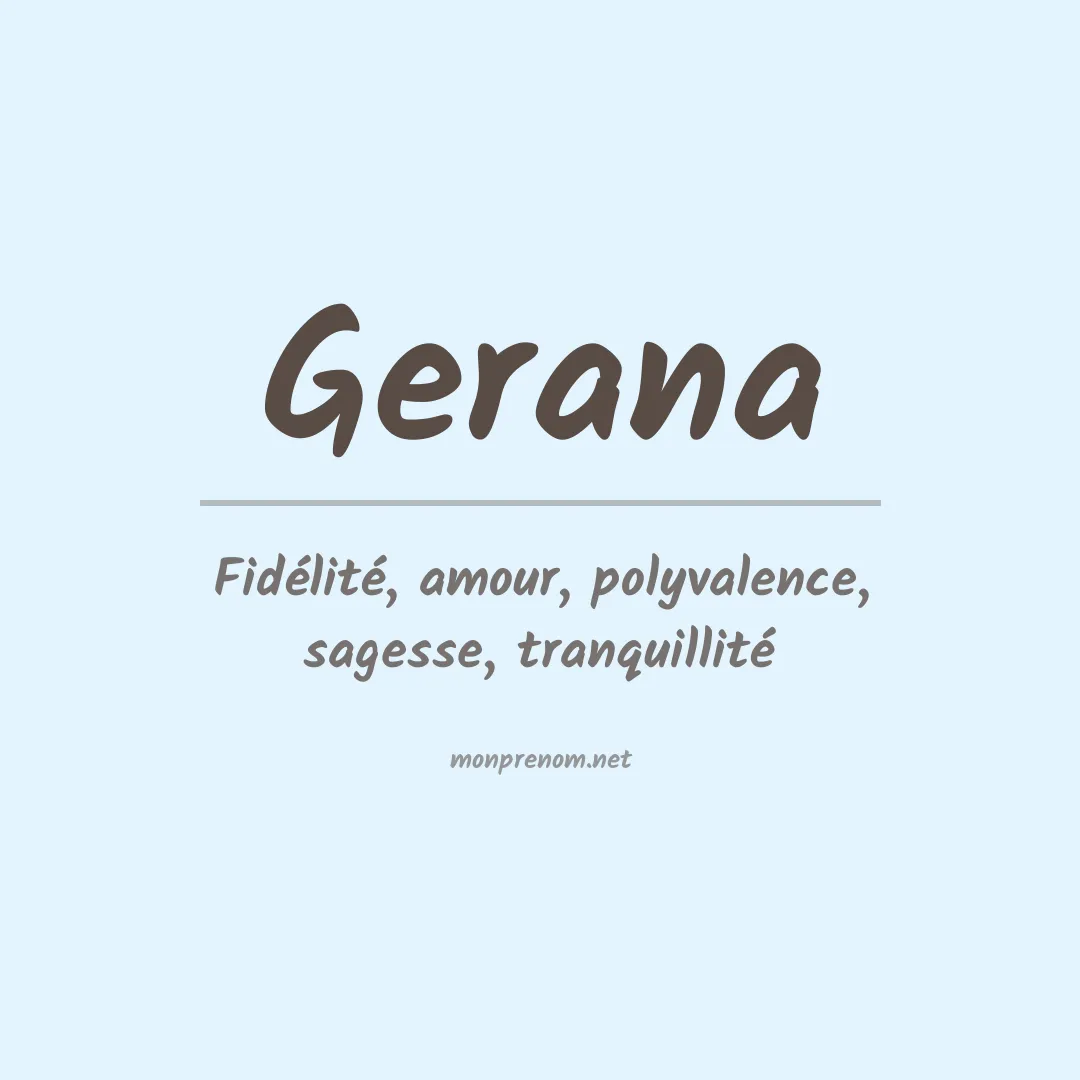 Prénom Gerana