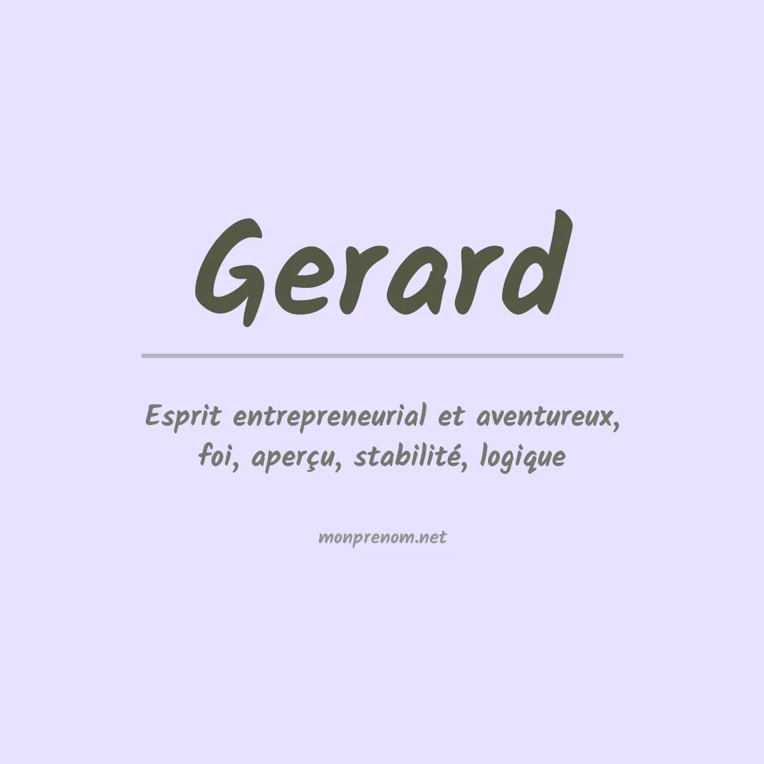 Prénom Gerard