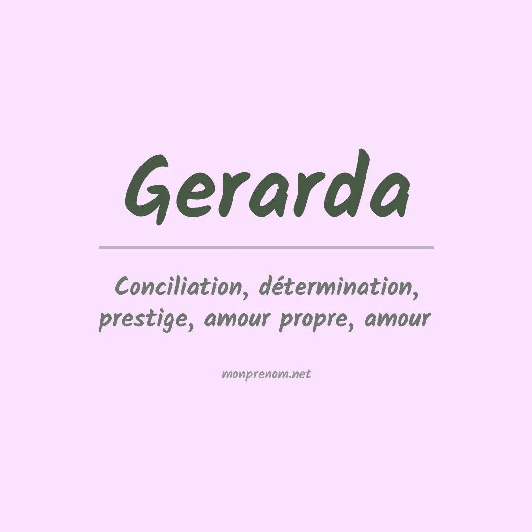 Prénom Gerarda