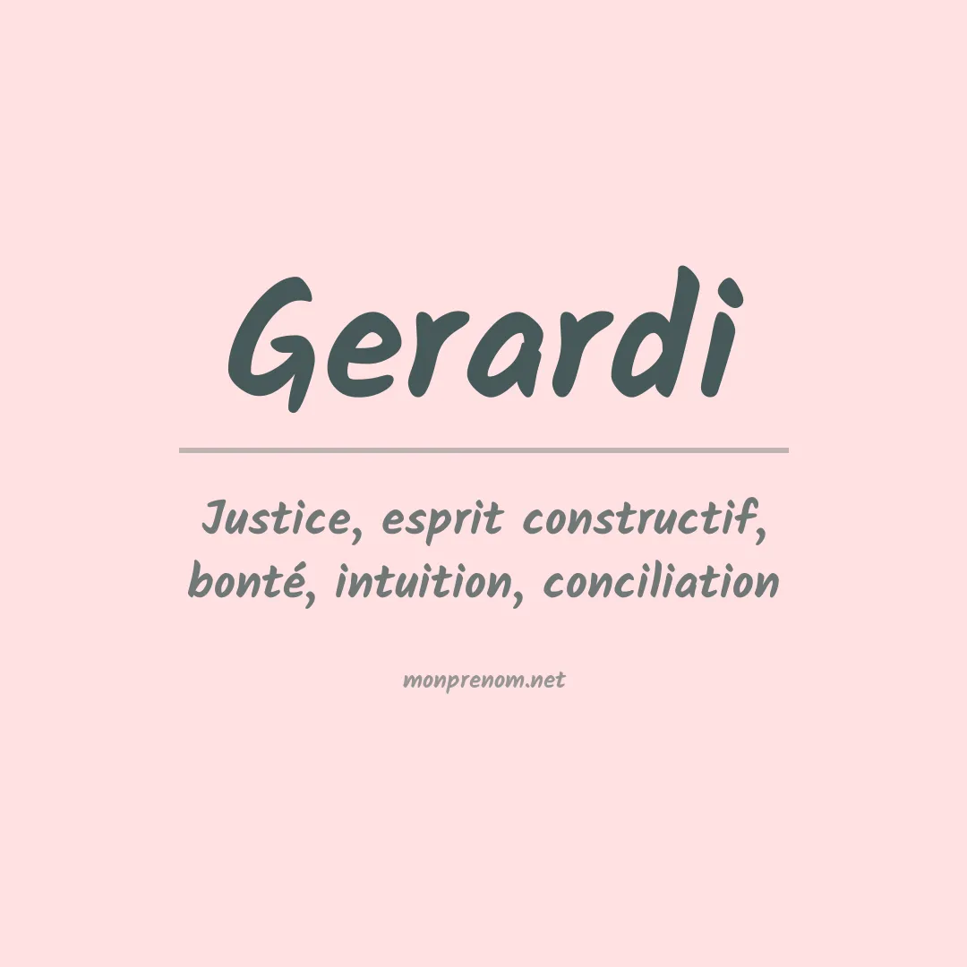 Prénom Gerardi