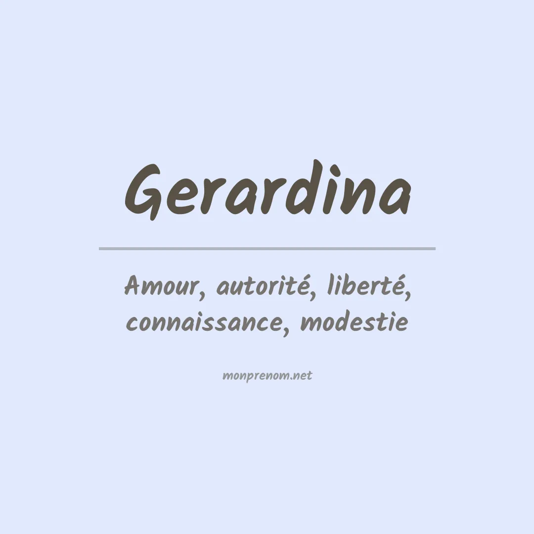 Signification du prénom Gerardina