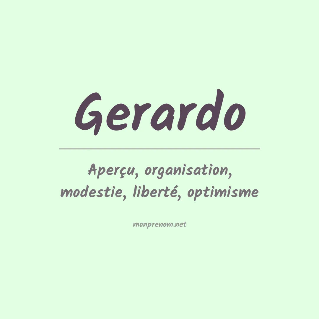 Prénom Gerardo