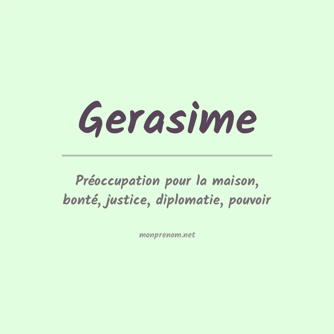 Prénom Gerasime