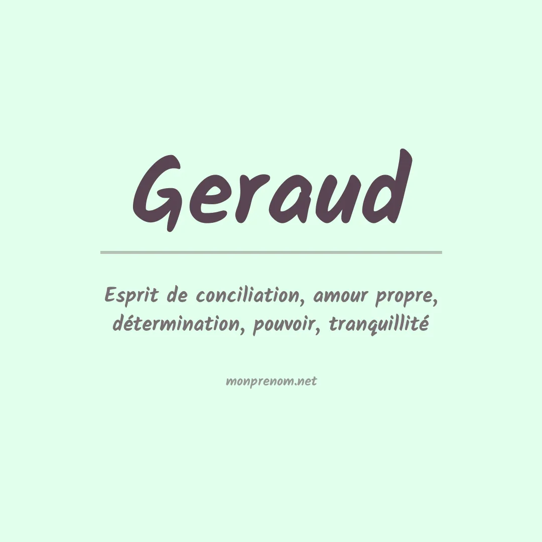 Prénom Geraud