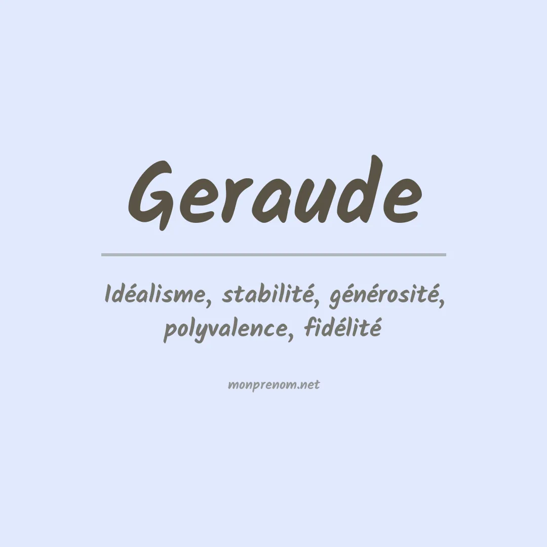 Signification du prénom Geraude