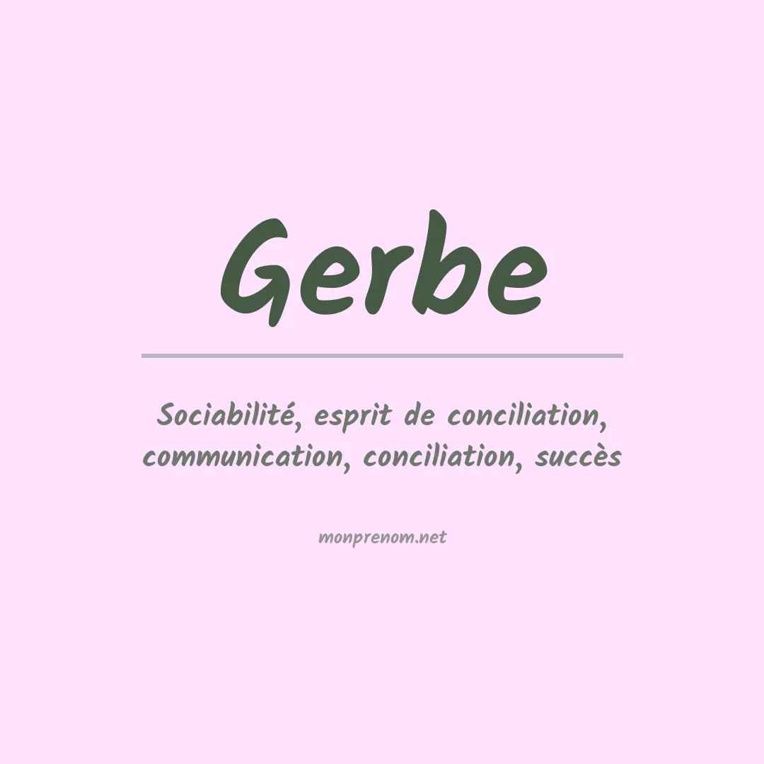 Prénom Gerbe