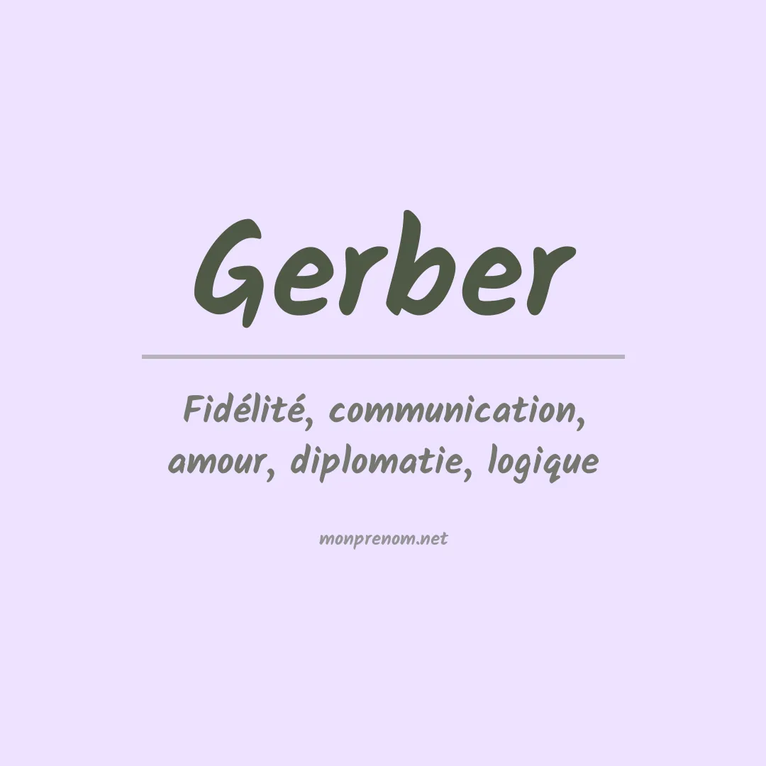 Prénom Gerber