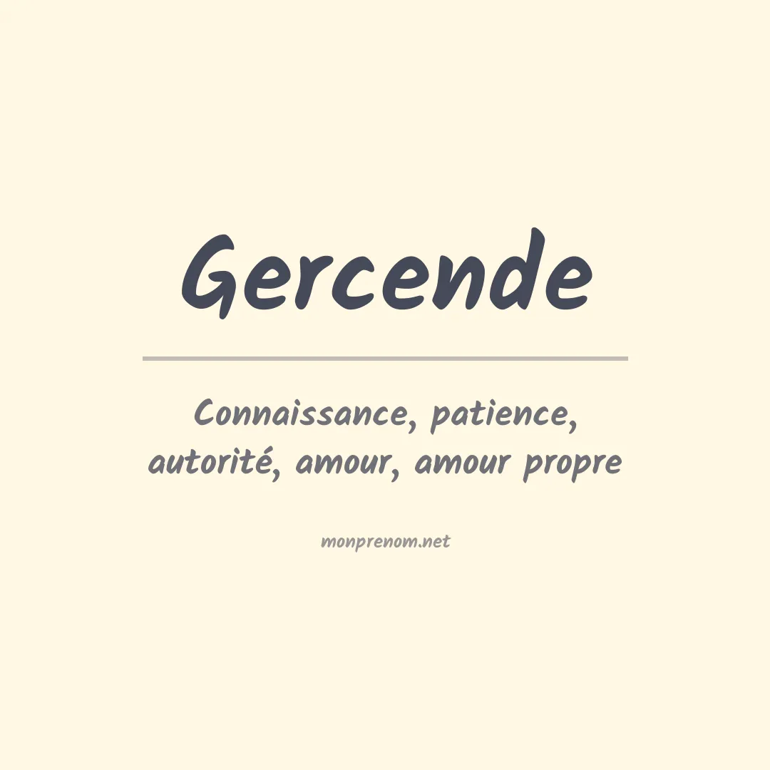 Prénom Gercende
