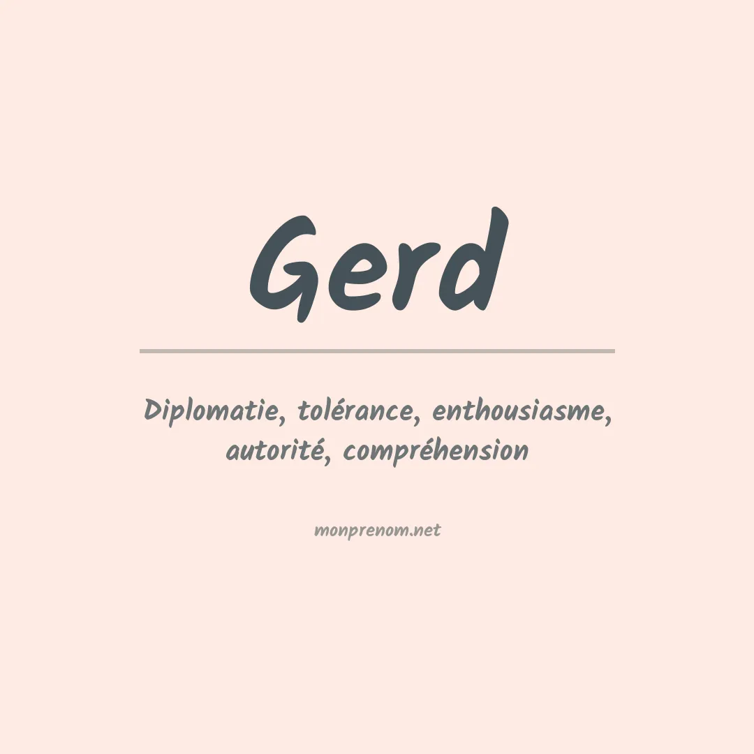 Prénom Gerd