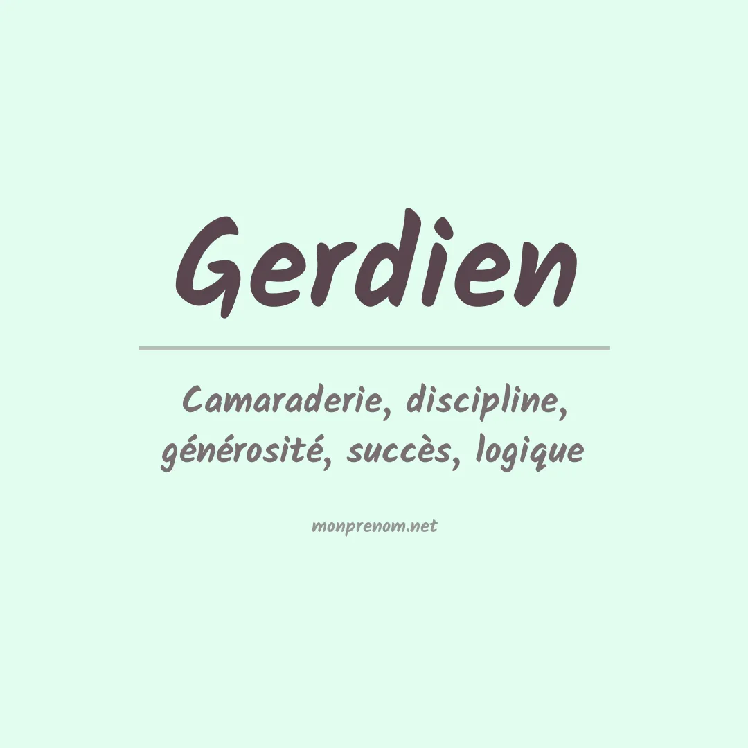 Signification du prénom Gerdien