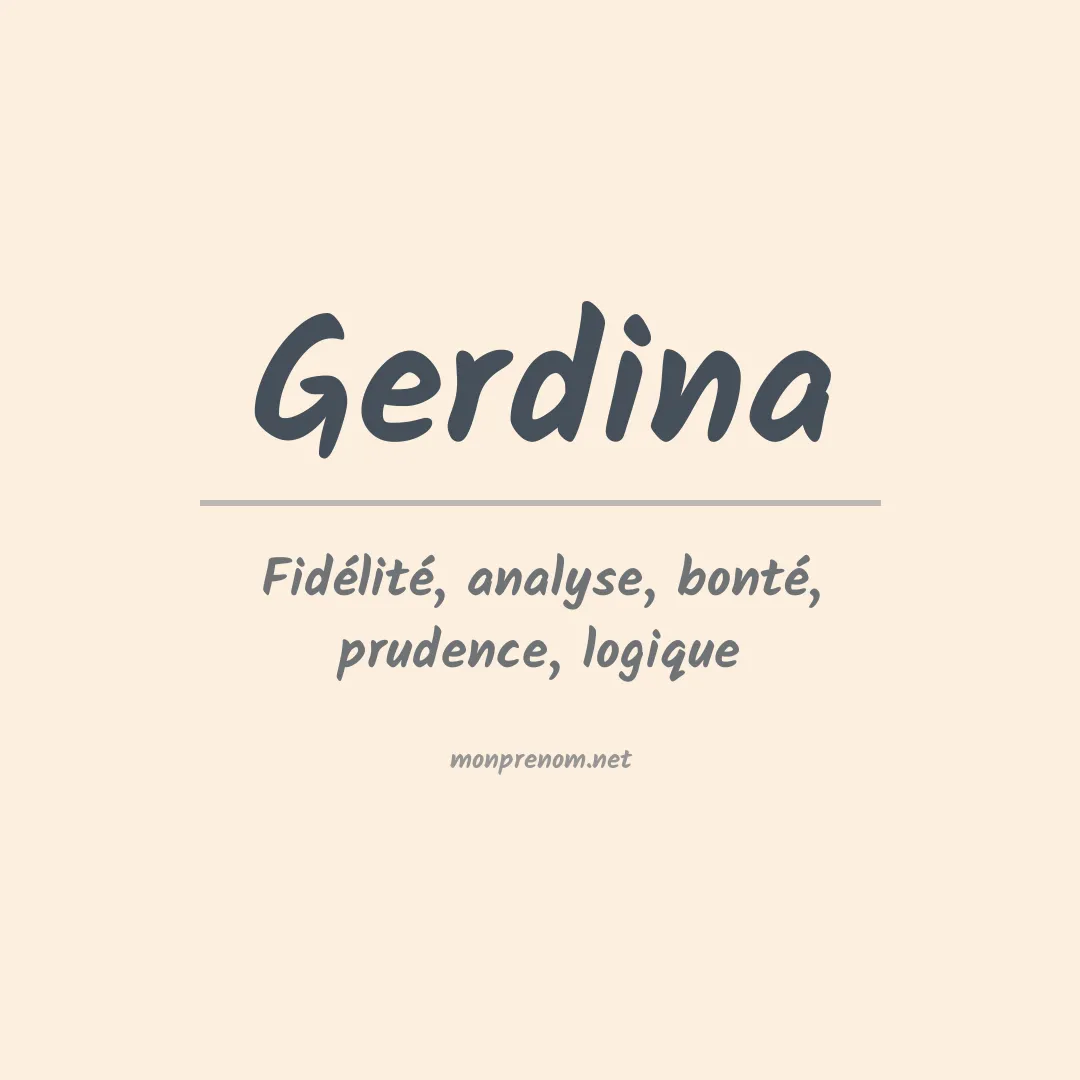 Prénom Gerdina