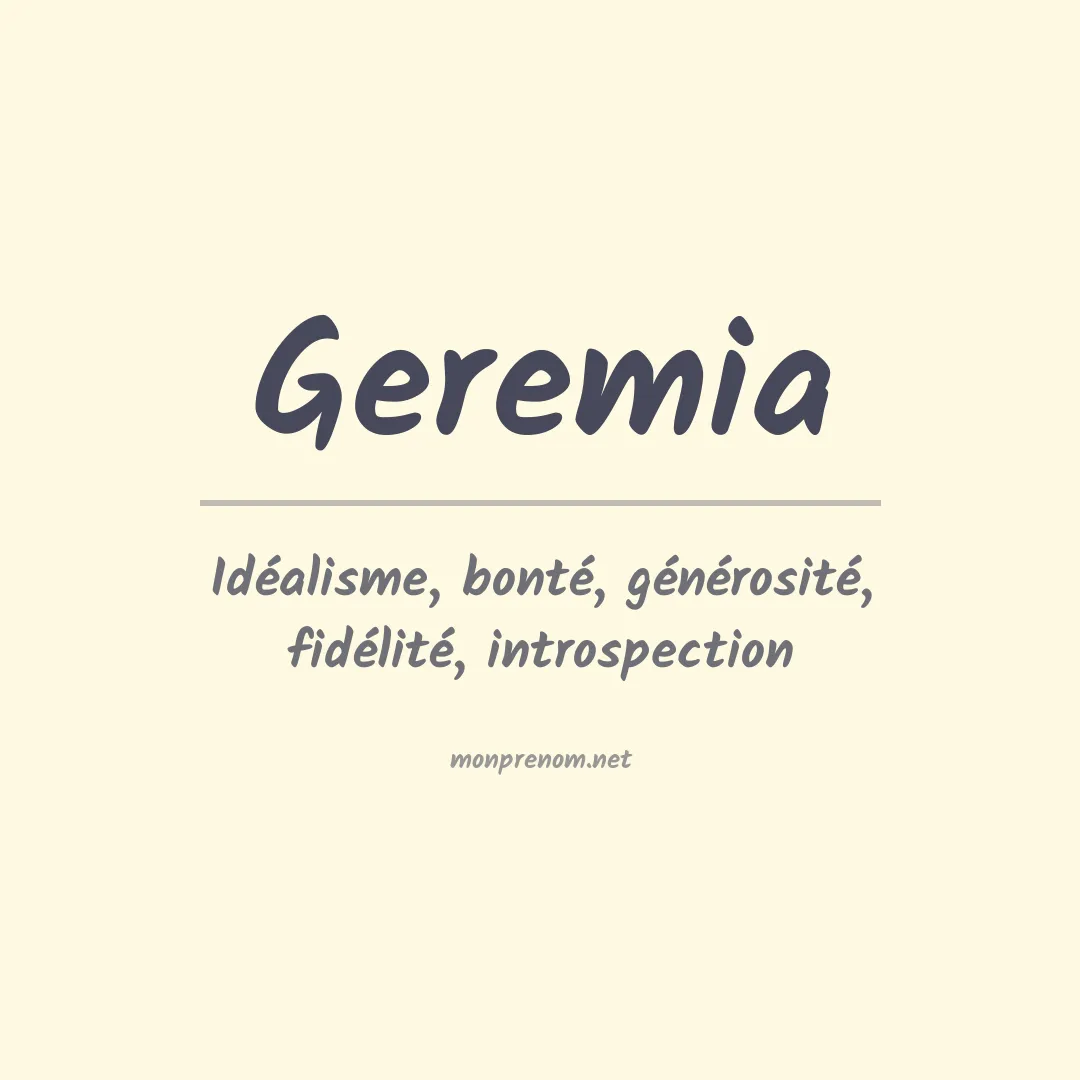 Prénom Geremia