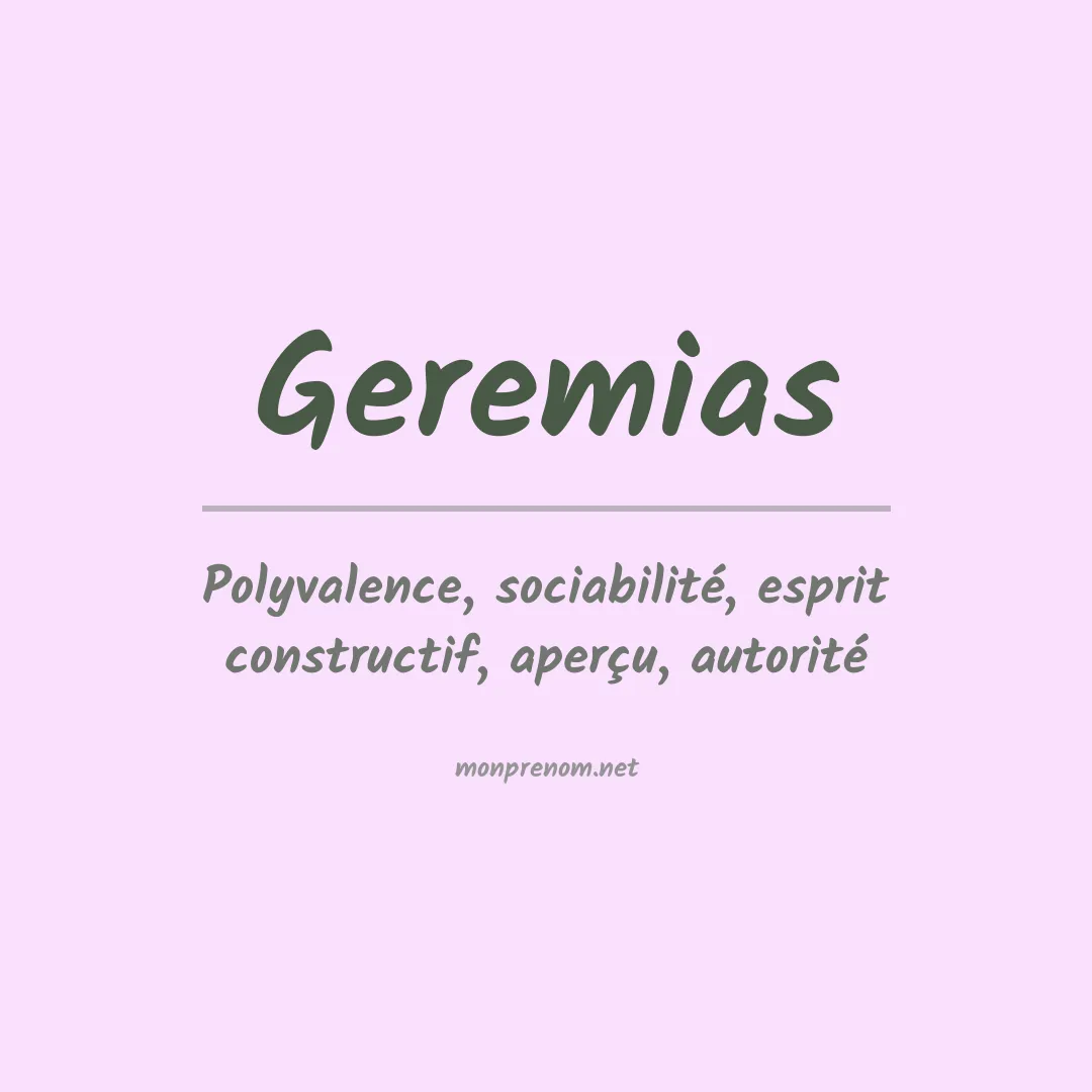 Prénom Geremias