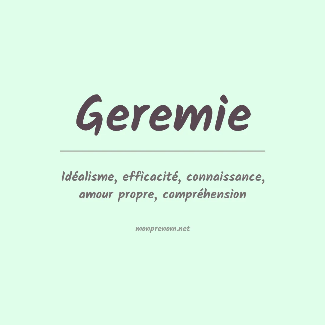 Prénom Geremie