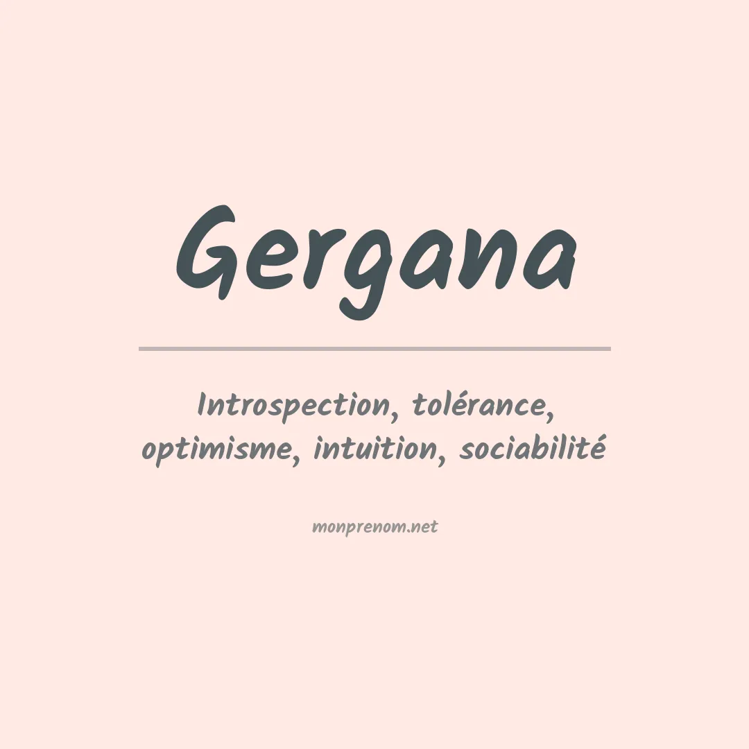Signification du prénom Gergana