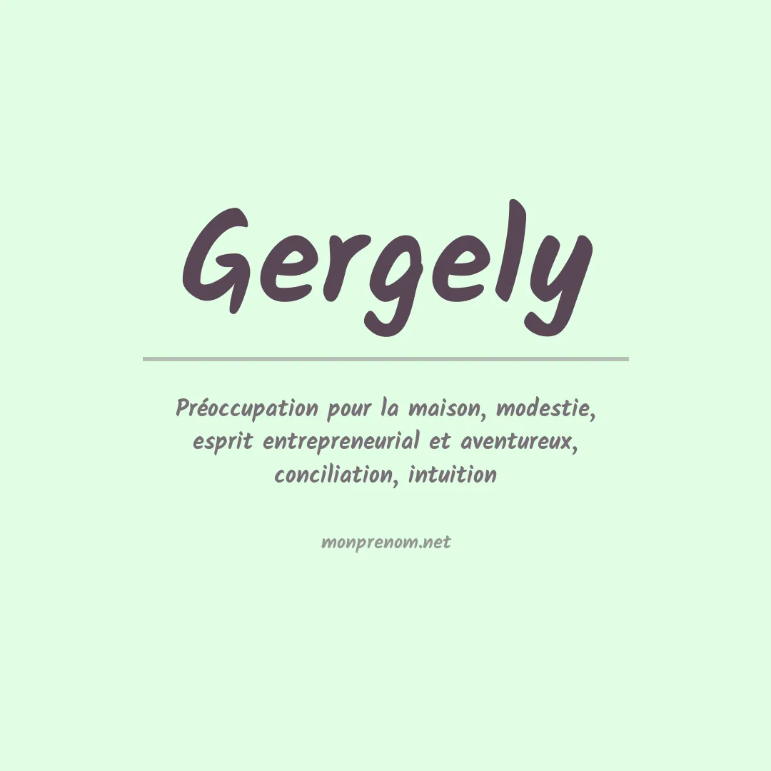 Prénom Gergely