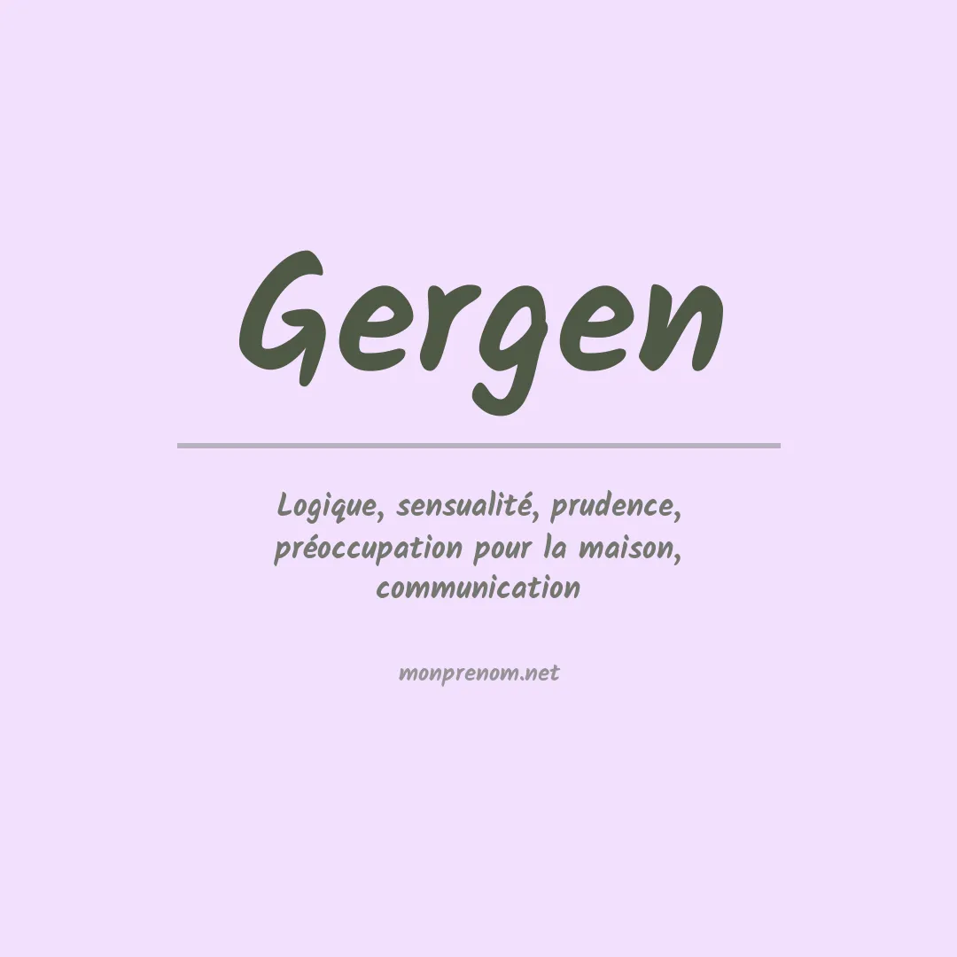 Prénom Gergen