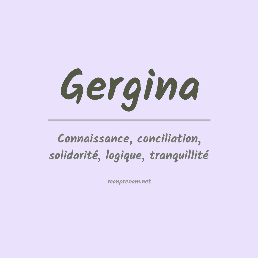 Signification du prénom Gergina