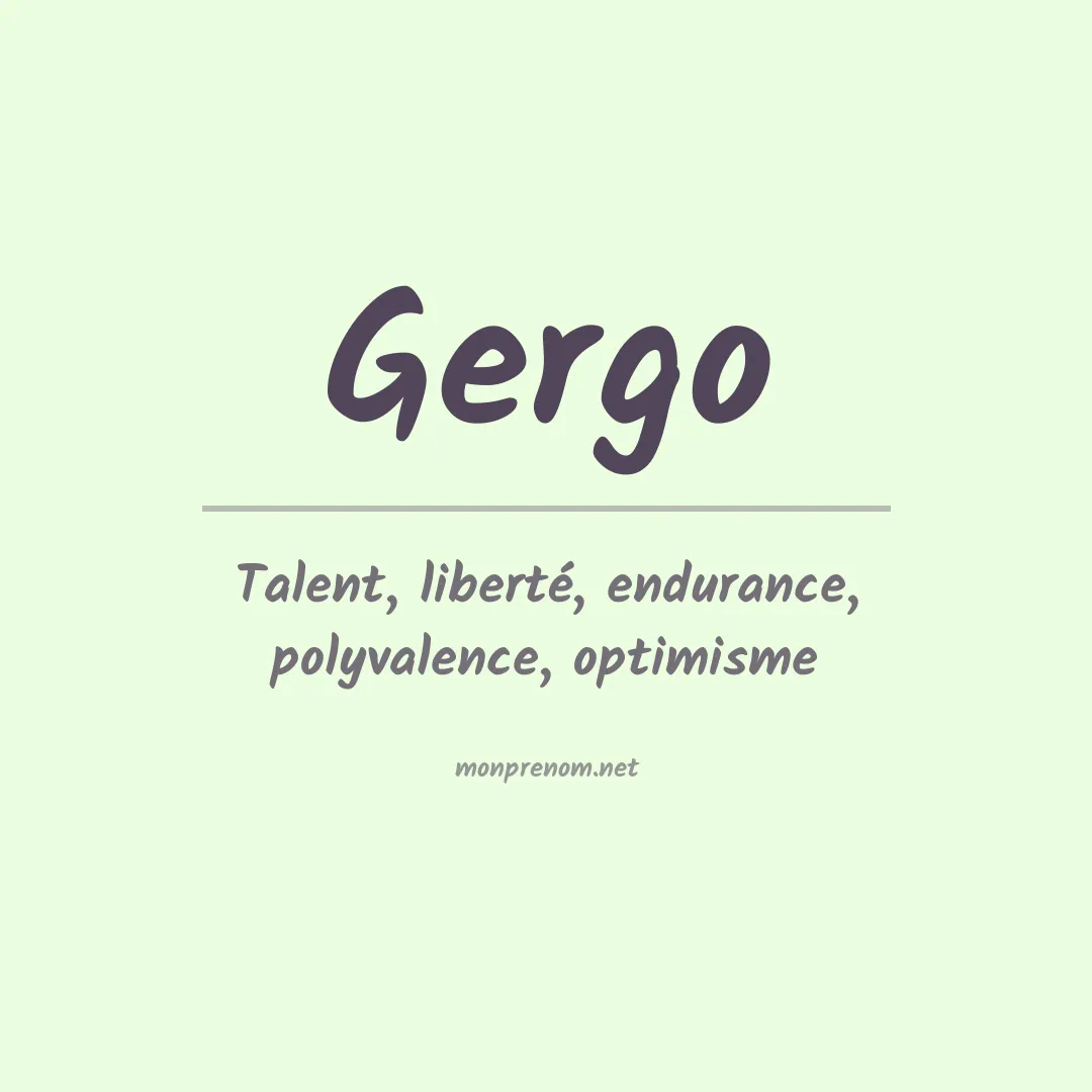 Signification du prénom Gergo