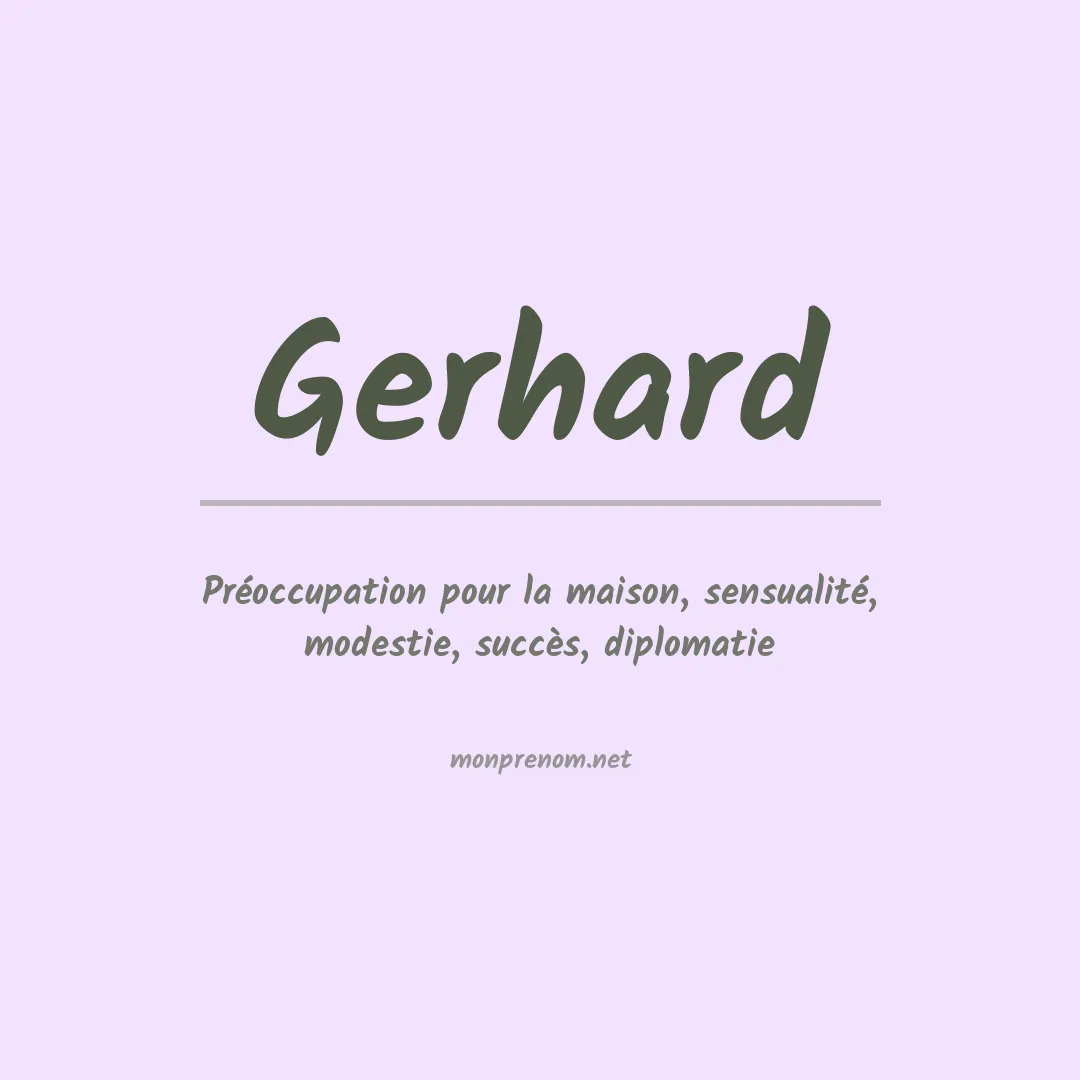 Prénom Gerhard