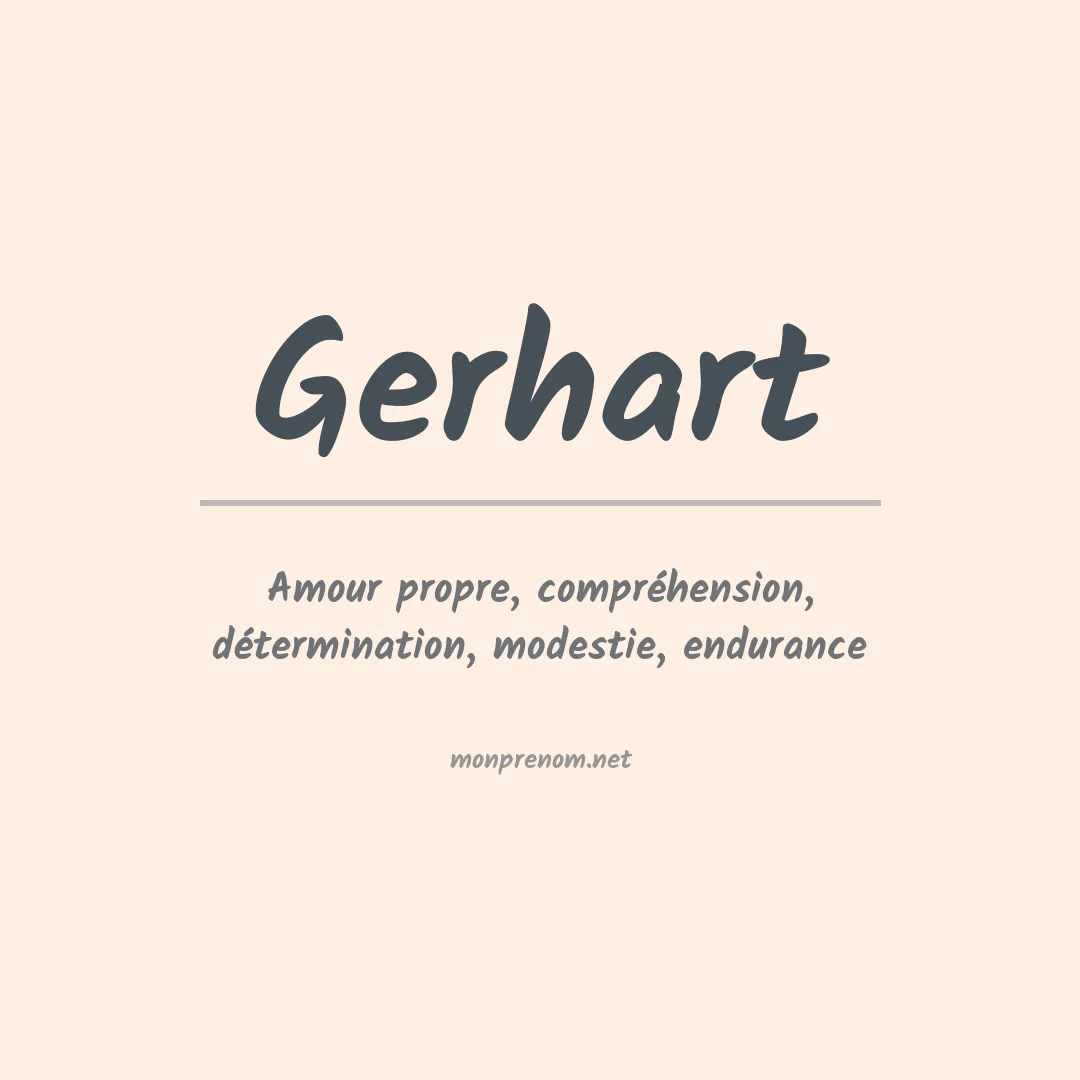 Prénom Gerhart