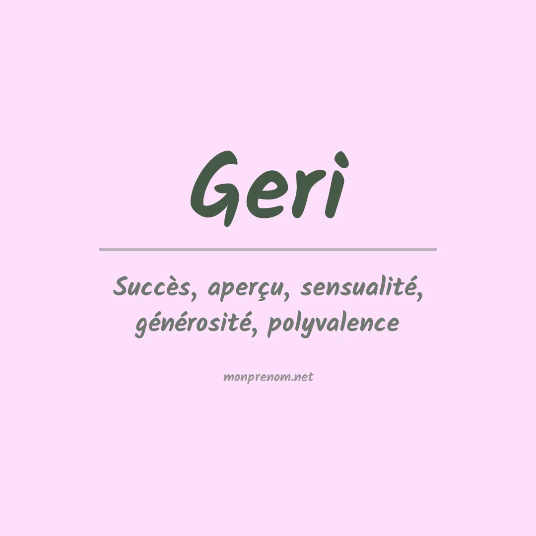 Prénom Geri