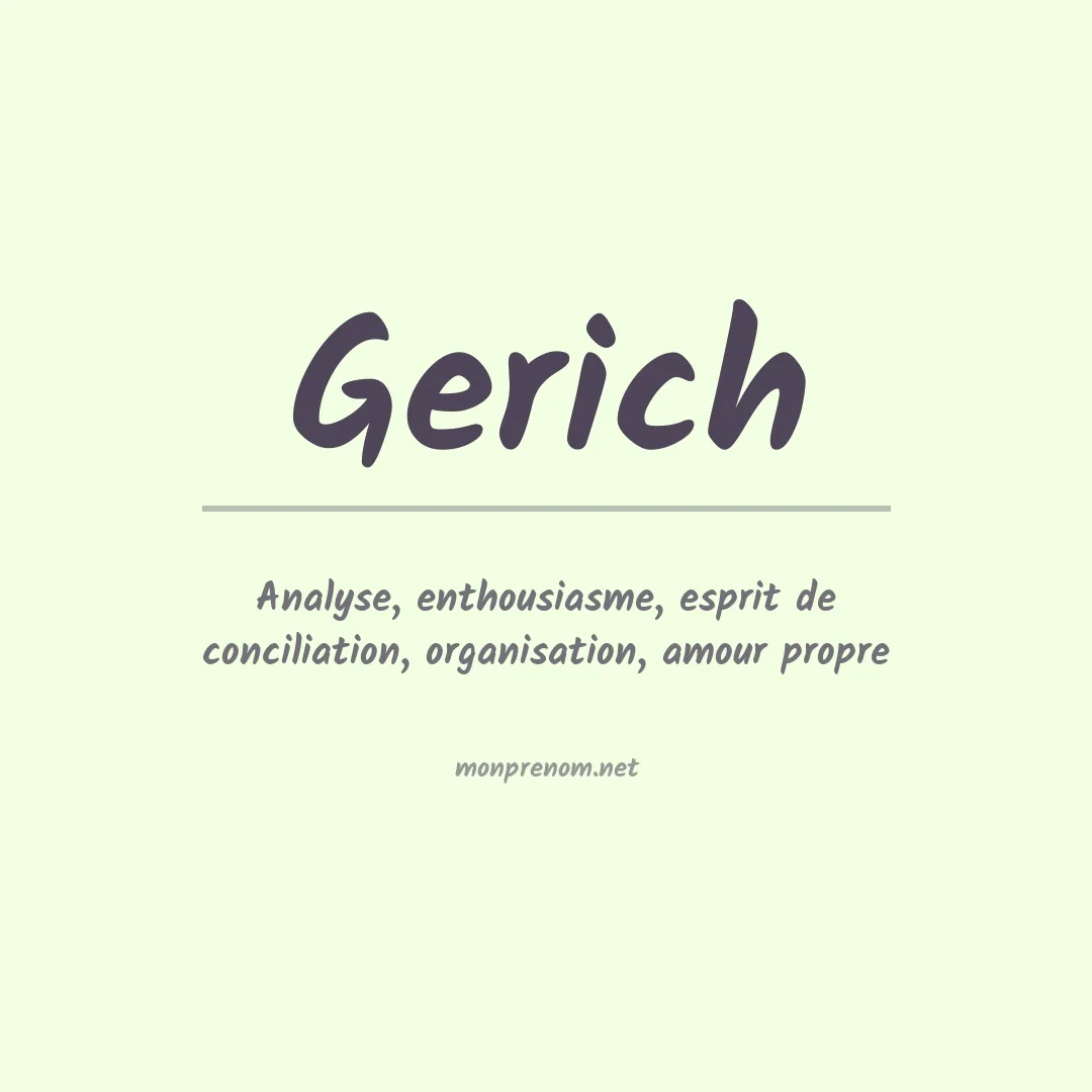 Prénom Gerich