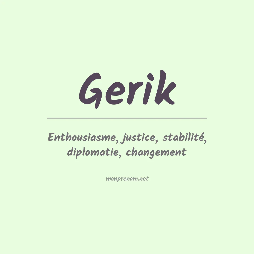 Prénom Gerik