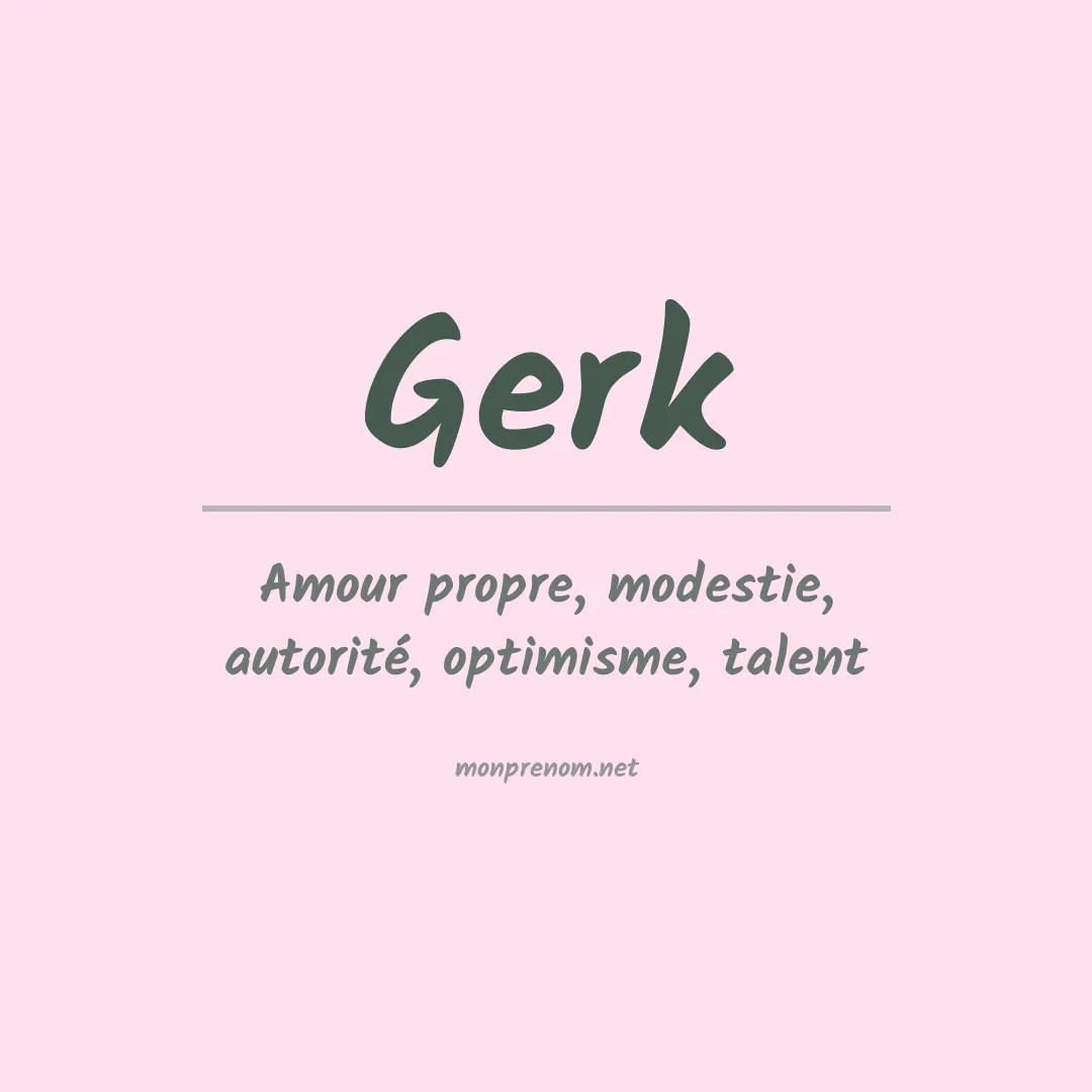 Prénom Gerk