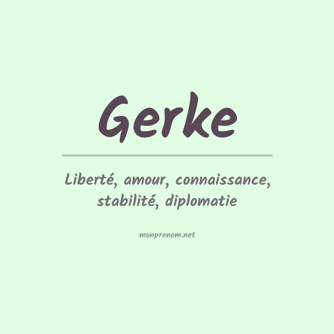 Prénom Gerke