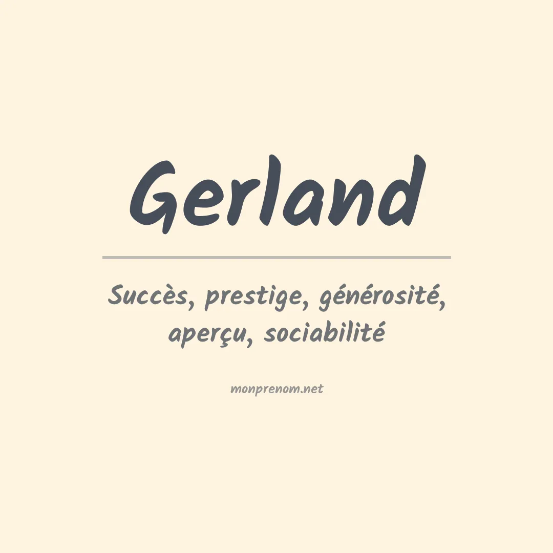 Prénom Gerland