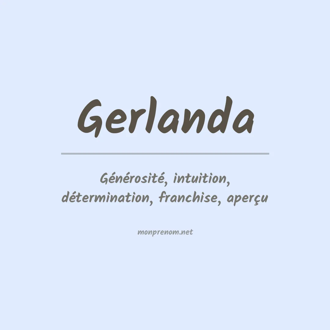 Prénom Gerlanda